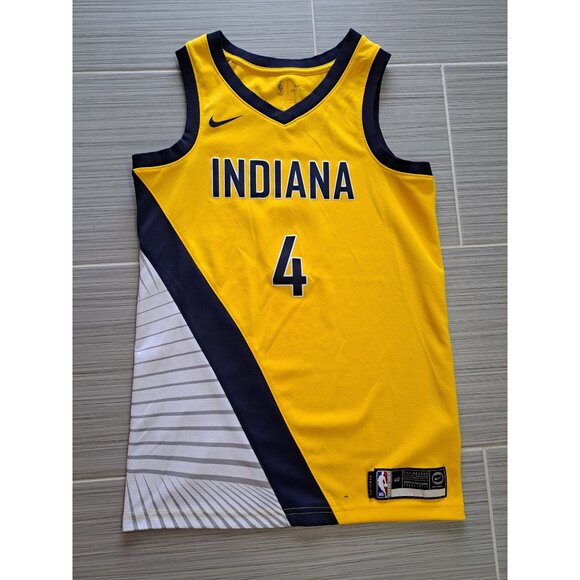 Victor Oladipo Indiana Pacers #4 Nike Swingman Jersey Yellow NBA Men's Small - Picture 4 of 10